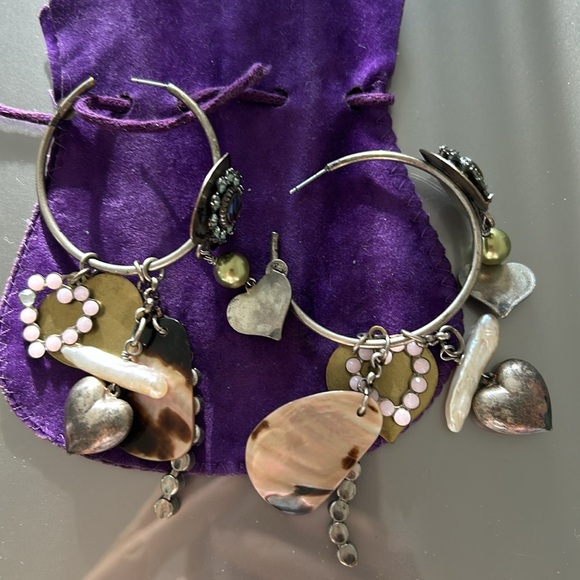 RENAISSANCE earrings , made in Italy. 🇮🇹 vintage , boho style - Picture 4 of 6